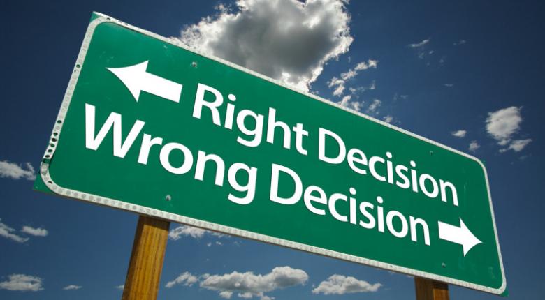 Right decision wrong decision