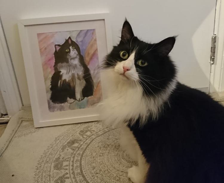 Jess with painting