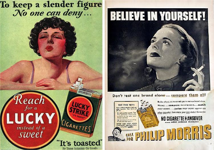 Pro-smoking propaganda aimed at women